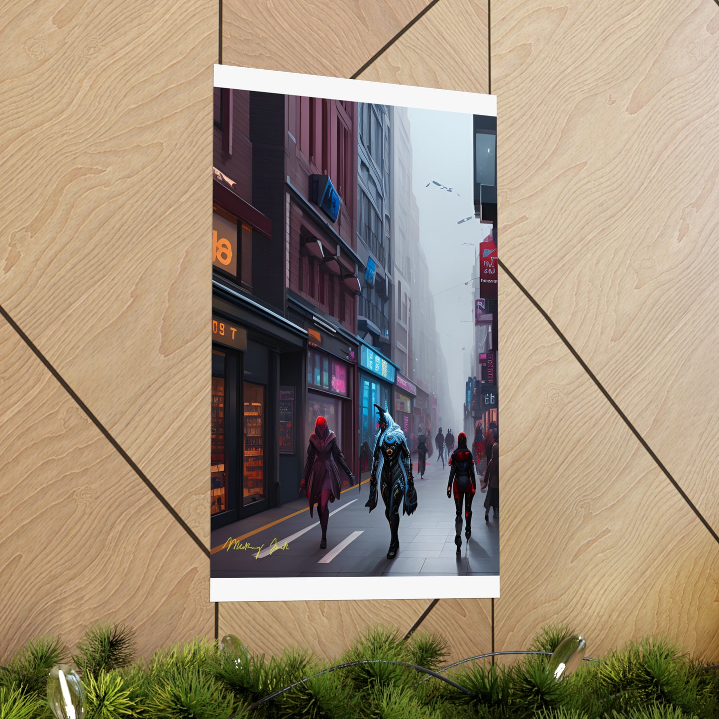 High Street into the Future Matte Vertical Posters
