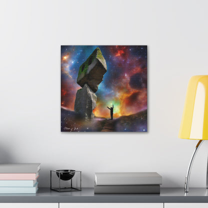 Peaceful Starry Medieval Stone Canvas Gallery Wraps