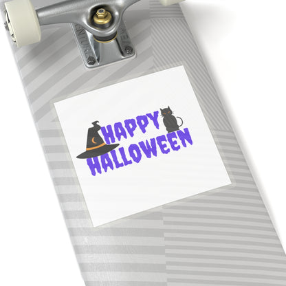Happy Halloween Black Cat Stickers