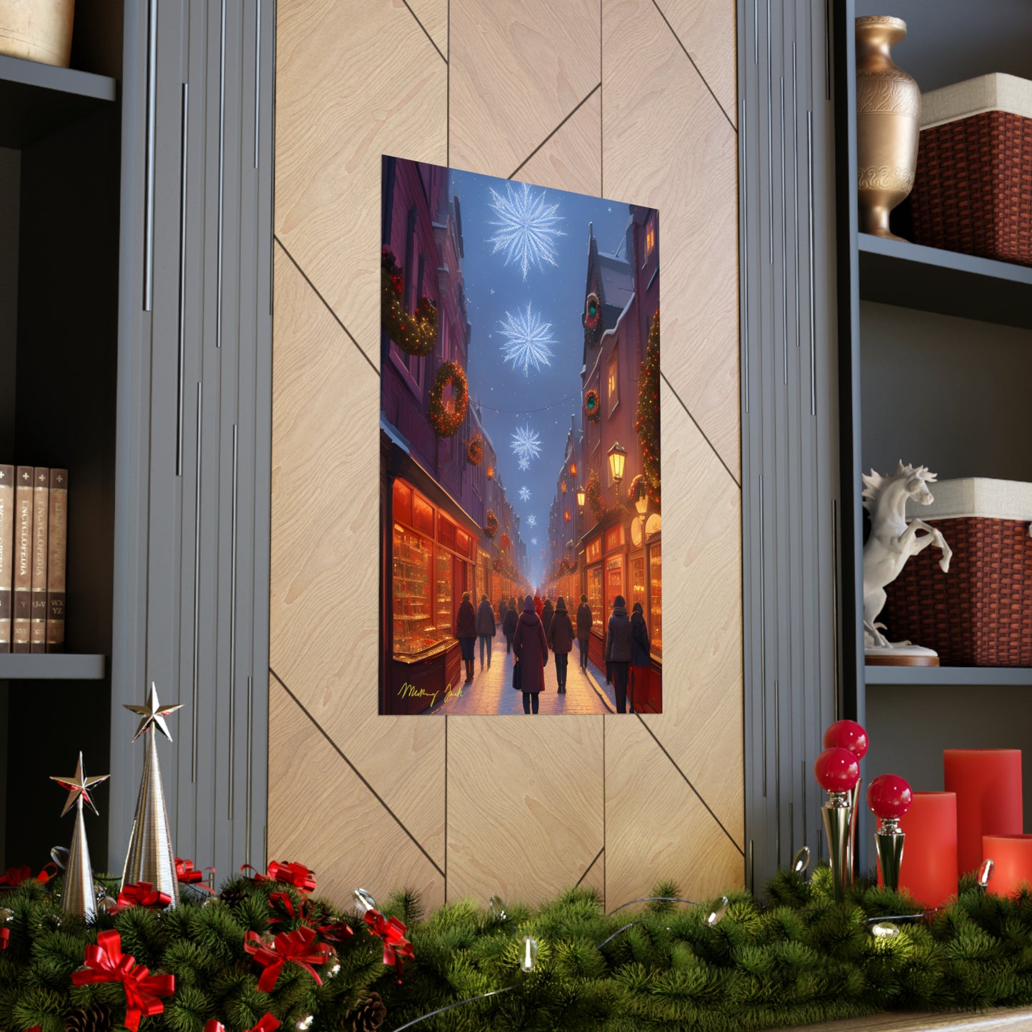 Christmas Shoppers Matte Vertical Posters