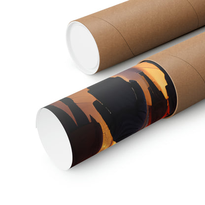 High Street Shoppers Futuristic Matte Vertical Posters