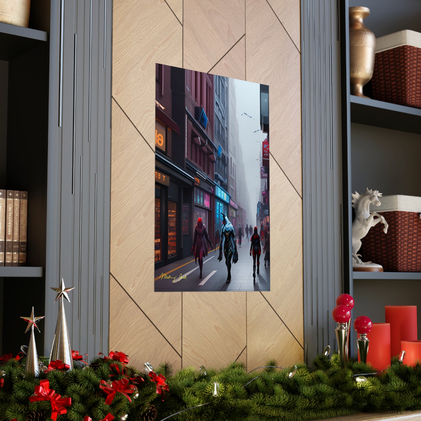 High Street into the Future Matte Vertical Posters