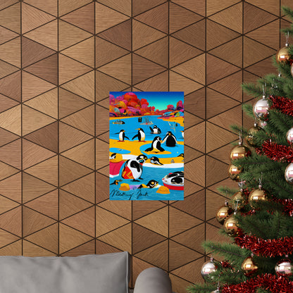 Penguin City Matte Vertical Posters