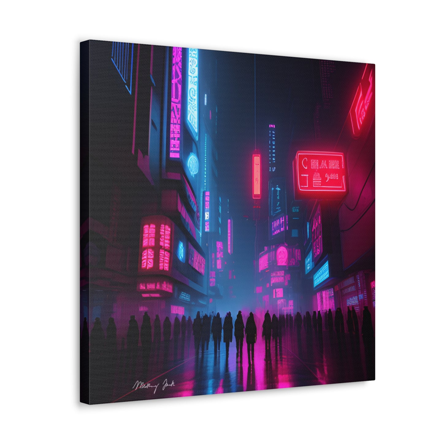 Shopping High Street Sales Futuristic Canvas Gallery Wraps