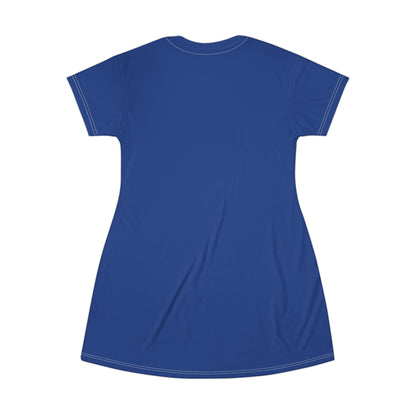 Galaxy T-Shirt Dress (AOP) dark blue