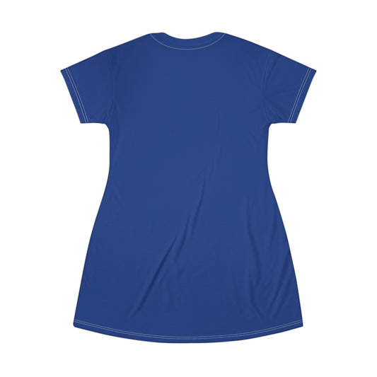 Galaxy T-Shirt Dress (AOP) dark blue