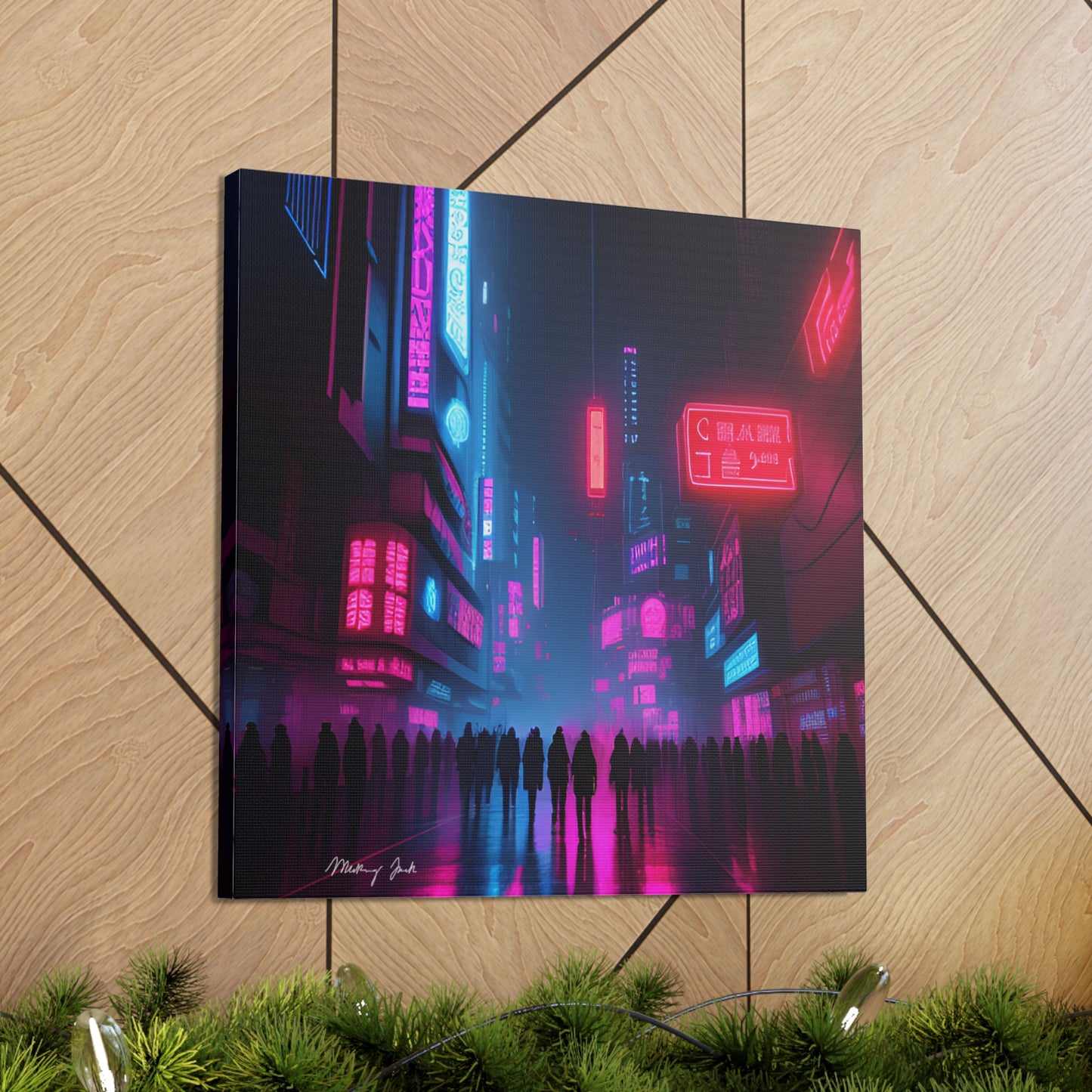 Shopping High Street Sales Futuristic Canvas Gallery Wraps