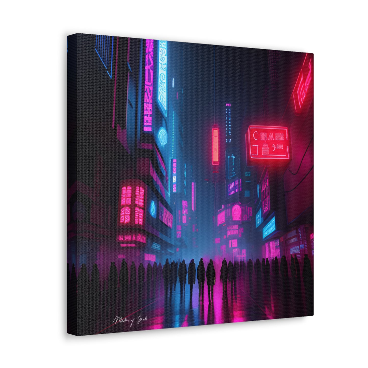 Shopping High Street Sales Futuristic Canvas Gallery Wraps