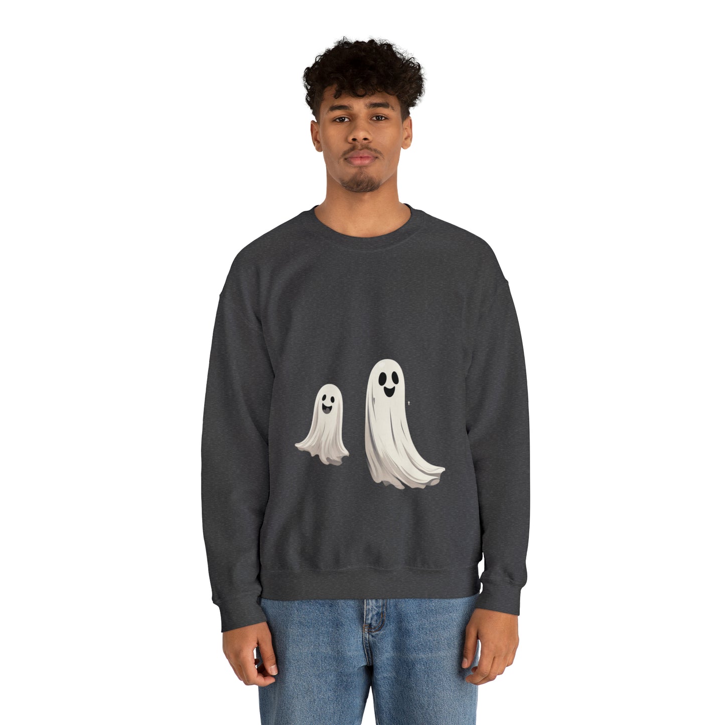 Halloween Playful Ghost Unisex Heavy Blend™ Crewneck Sweatshirt