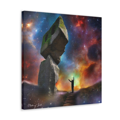 Peaceful Starry Medieval Stone Canvas Gallery Wraps