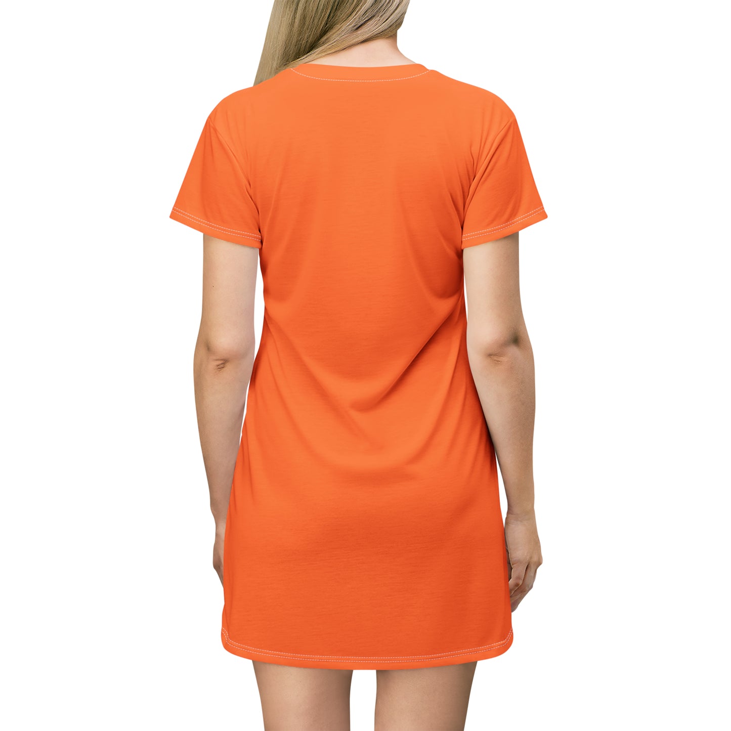 Good Witch T-Shirt Dress (AOP) orange