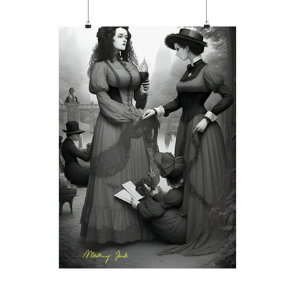 Victorian Ladies Day Out Matte Vertical Posters