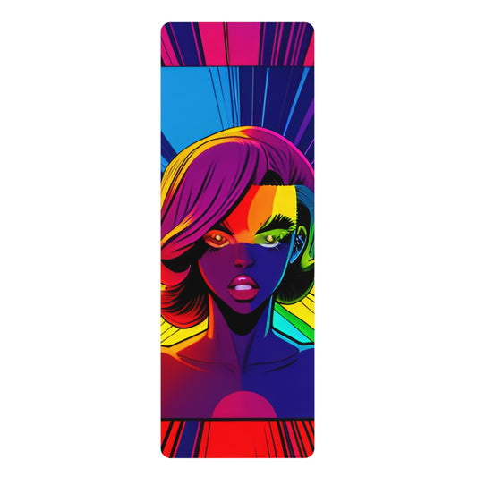 Rainbow Girl Rubber Yoga Mat