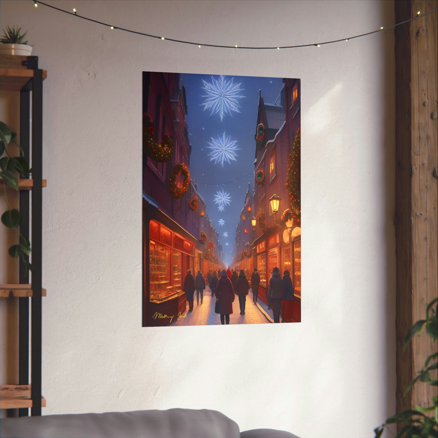 Christmas Shoppers Matte Vertical Posters