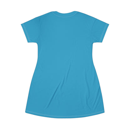 Good Witch T-Shirt Dress (AOP) turquoise