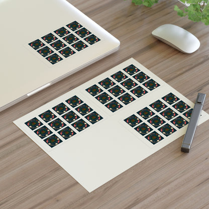 Merry Christmas & Happy Holidays Stickers (48 stickers per 11x8.5 size sheet)