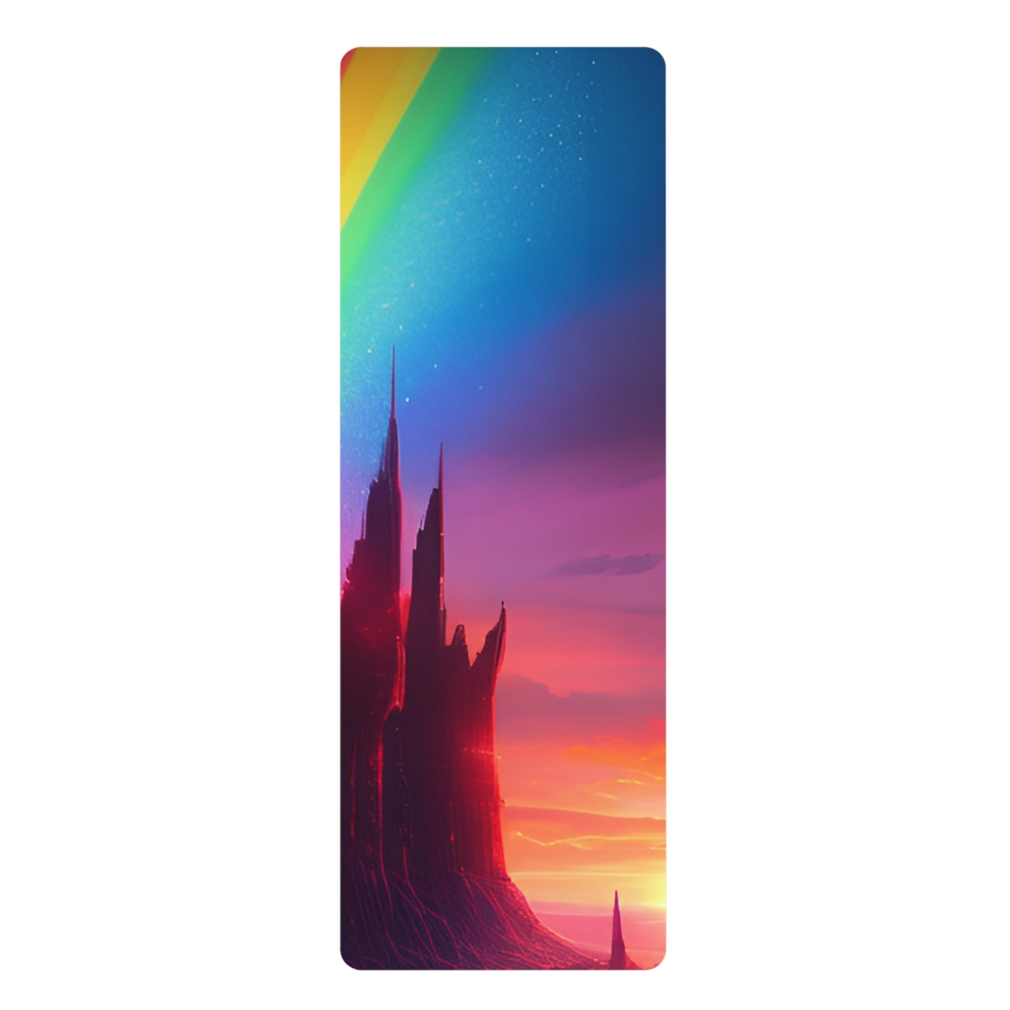 Rainbow Rings - BarGlass Encounter - Rubber buying Yoga Mat