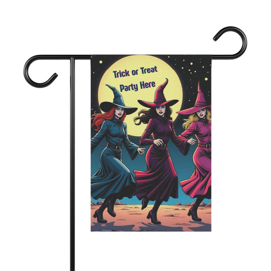 Colorful Halloween Flag with Witches, Garden Flag for Halloween Decorations, Outdoor Banner, Spooky Decor, Trick or Treat Sign, Fall [...]