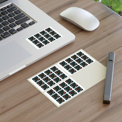 Merry Christmas & Happy Holidays Stickers (48 stickers per 11x8.5 size sheet)