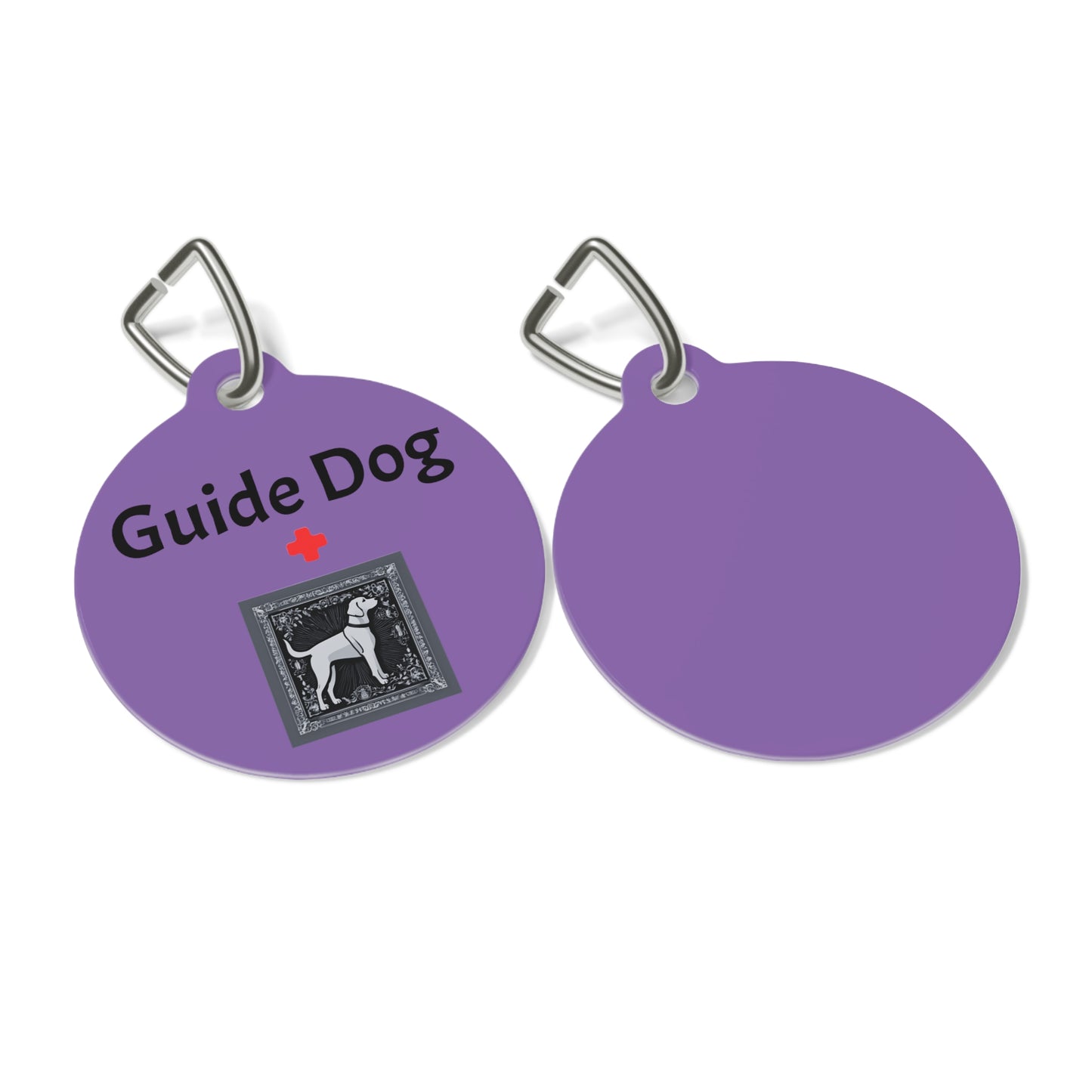 Guide Dog Pet Tag Light Purple