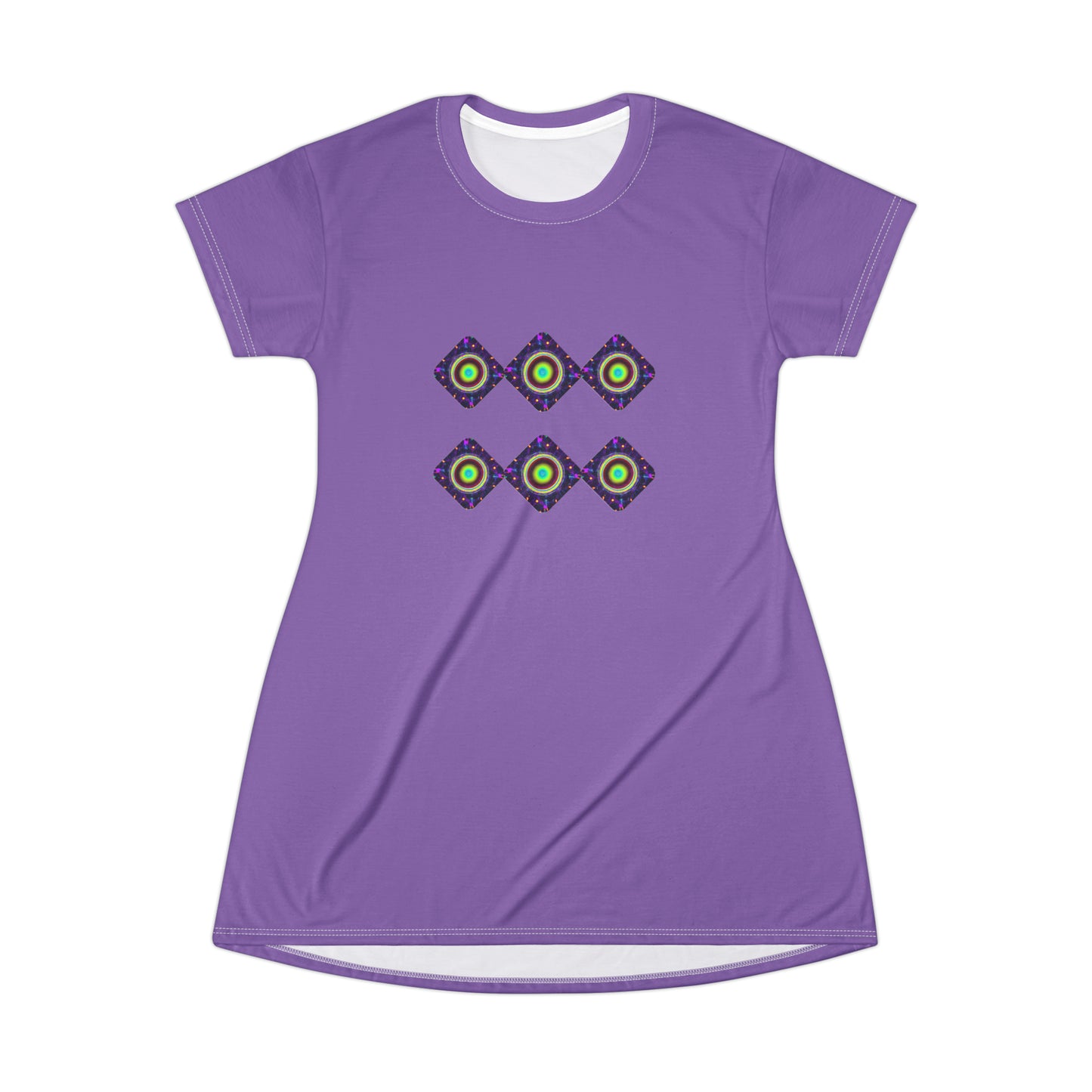 Galaxy T-Shirt Dress (AOP) light purple