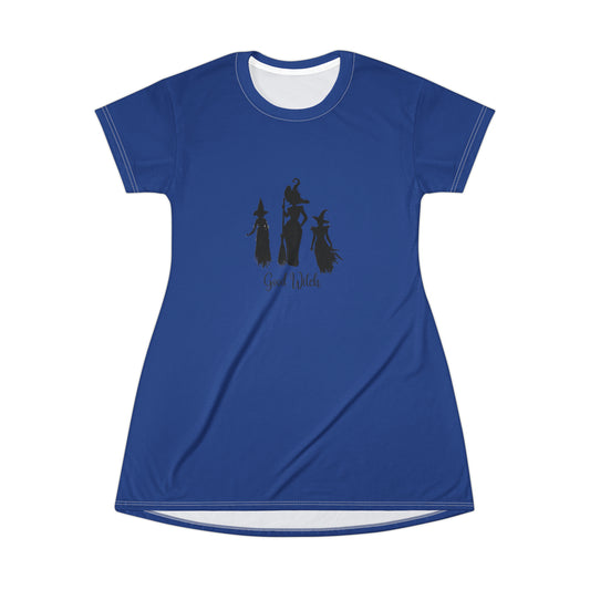 Good Witch T-Shirt Dress (AOP) navy