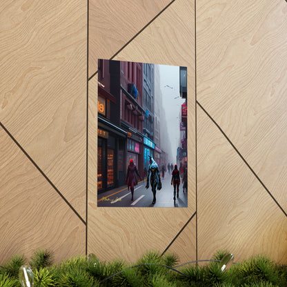 High Street into the Future Matte Vertical Posters