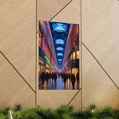 High Street Shoppers Futuristic Matte Vertical Posters