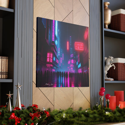 Shopping High Street Sales Futuristic Canvas Gallery Wraps