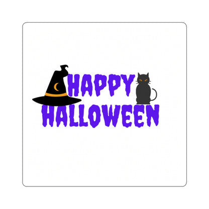 Happy Halloween Black Cat Stickers