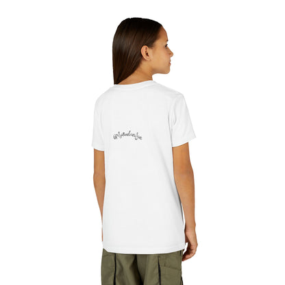 Mandala Hair Youth Floral Design Short Sleeve Tee (Lightweight with soft feel) - Cute T-Shirt for Kids, Perfect Gift for Birthdays, Summer Fun, Art Lovers, Casual Wear