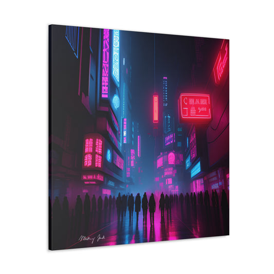 Shopping High Street Sales Futuristic Canvas Gallery Wraps