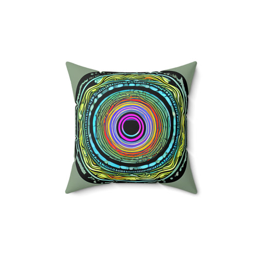 Rings 1 Spun Polyester Square Pillow