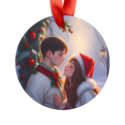 Christmas Love Acrylic Ornament with Ribbon