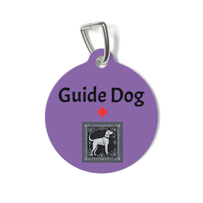 Guide Dog Pet Tag Light Purple