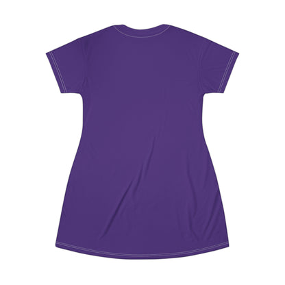 Galaxy T-Shirt Dress (AOP) dark purple
