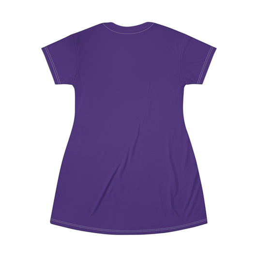 Galaxy T-Shirt Dress (AOP) dark purple