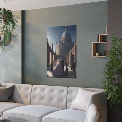 Cathedral Wedding Futuristic Satin Poster (210gsm)