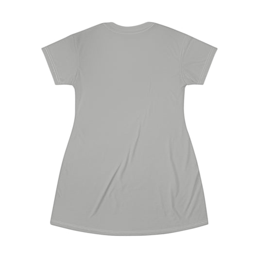 Good Witch T-Shirt Dress (AOP) grey