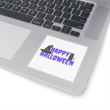 Happy Halloween Black Cat Stickers