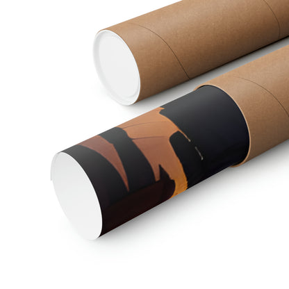 High Street Shoppers Futuristic Matte Vertical Posters