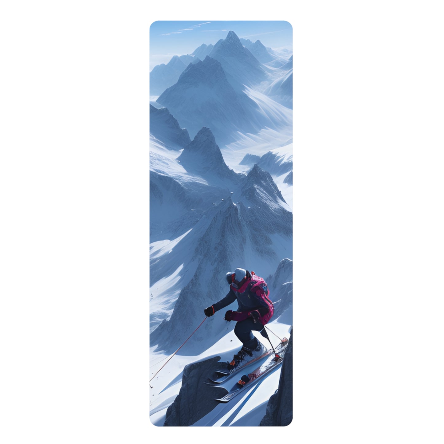 Mountain Ski Rubber Yoga Mat