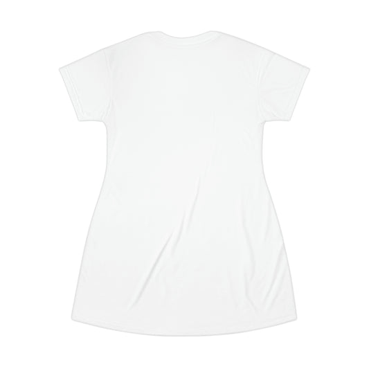 Good Witch T-Shirt Dress (AOP) white