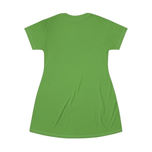 Galaxy T-Shirt Dress (AOP) light green