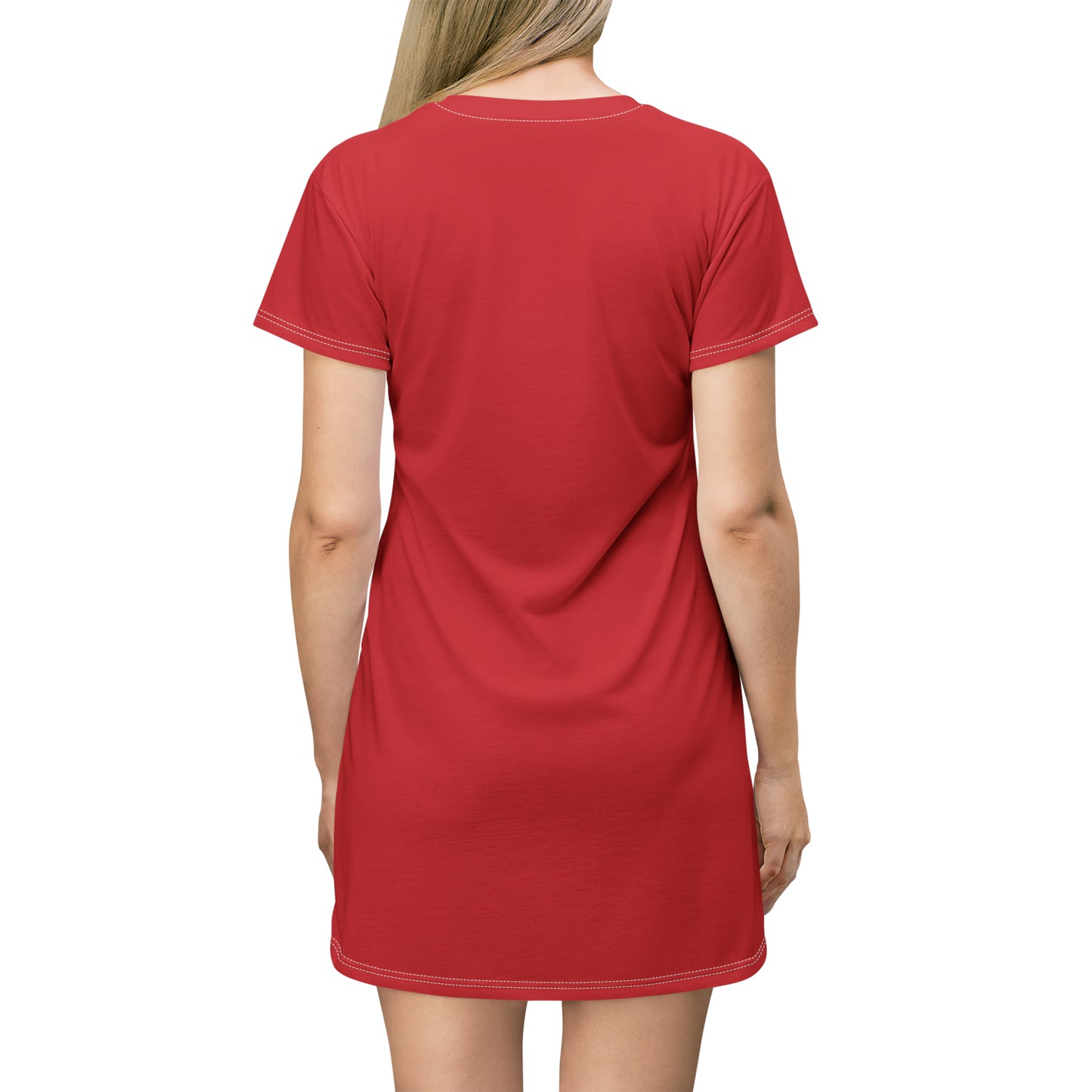 Good Witch T-Shirt Dress (AOP) red