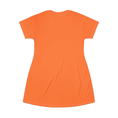 Good Witch T-Shirt Dress (AOP) orange