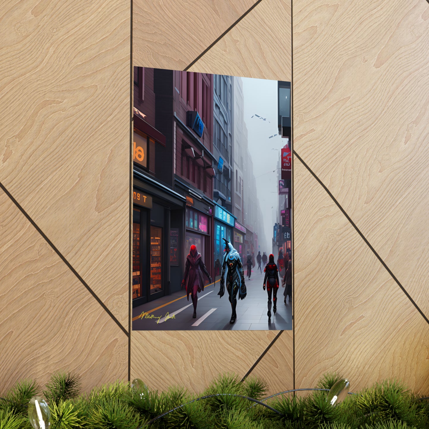 High Street into the Future Matte Vertical Posters
