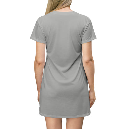 Galaxy T-Shirt Dress (AOP) light grey