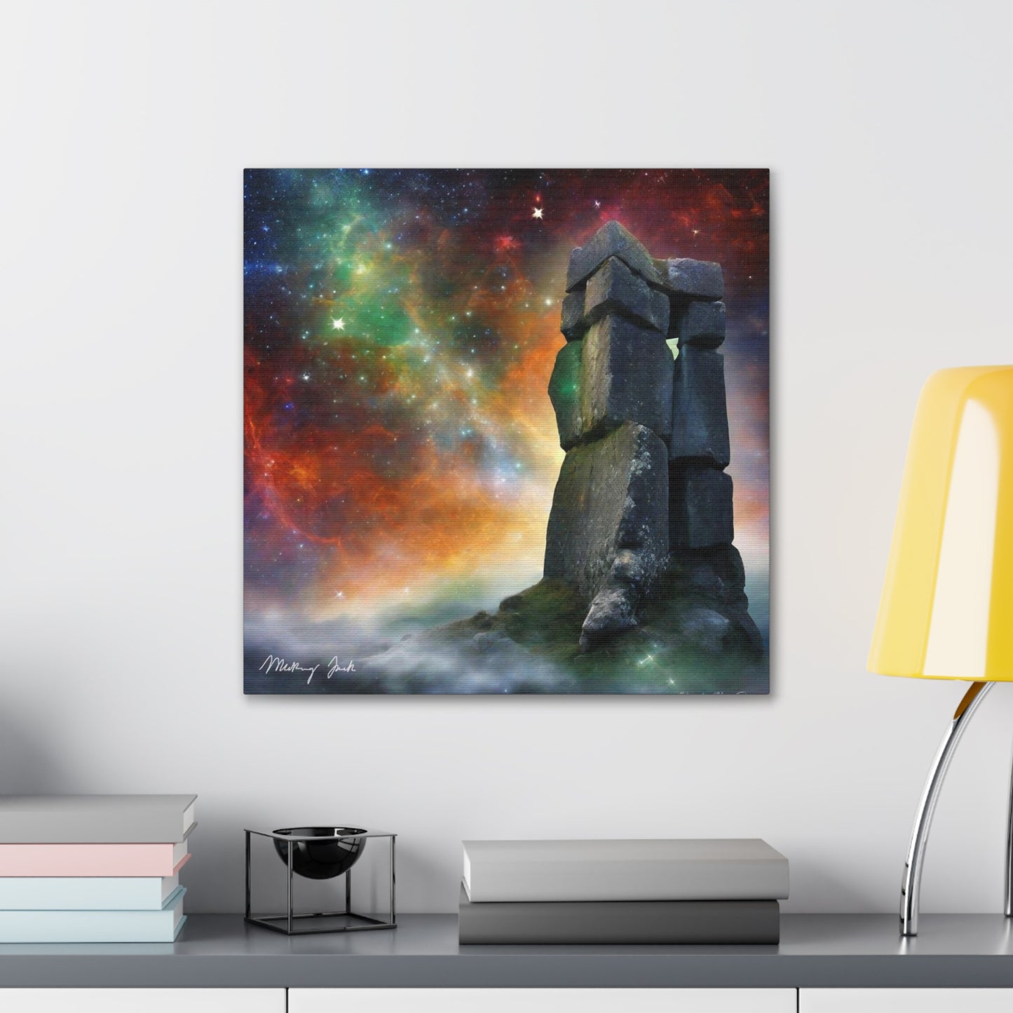 Medieval Stone at Night Canvas Gallery Wraps