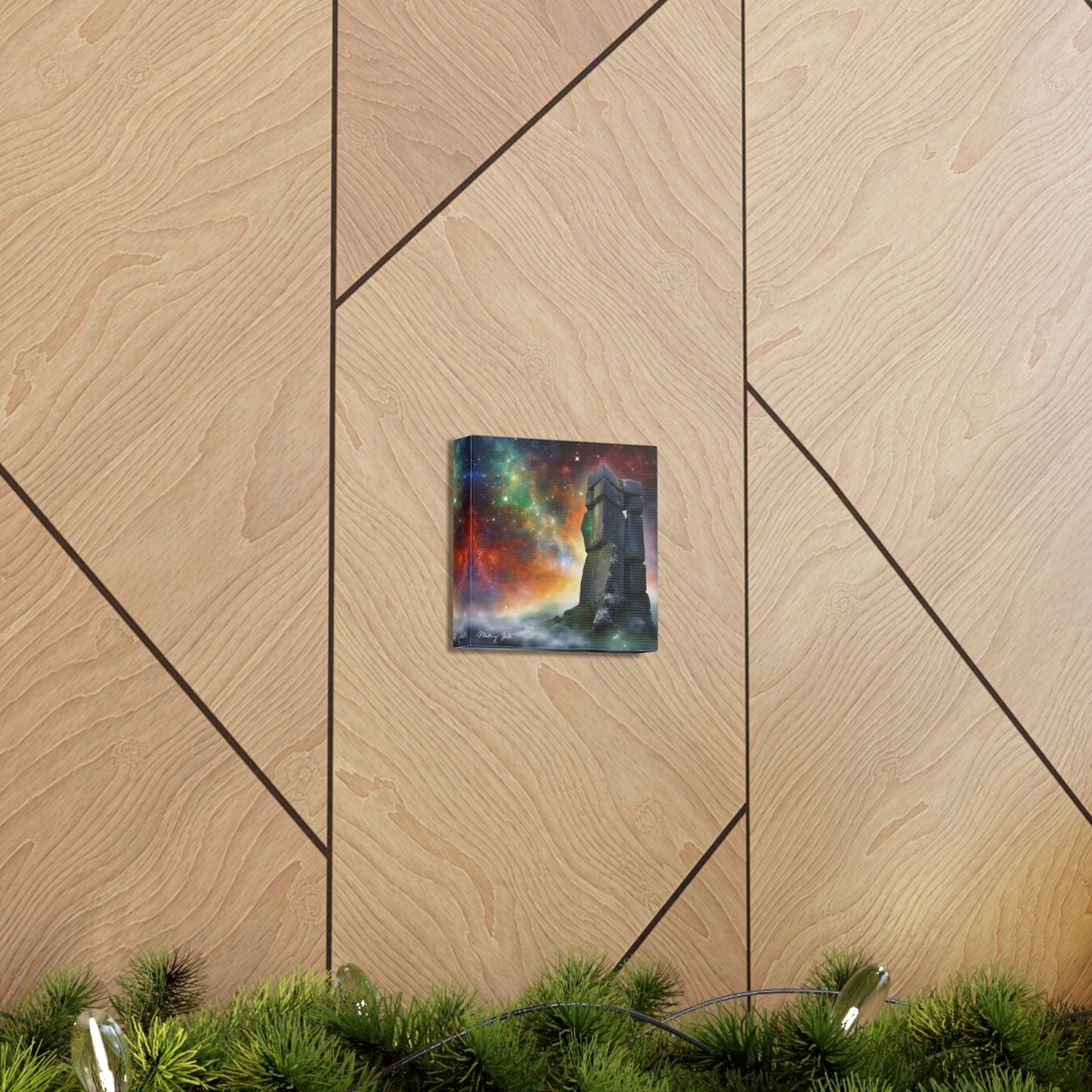 Medieval Stone at Night Canvas Gallery Wraps